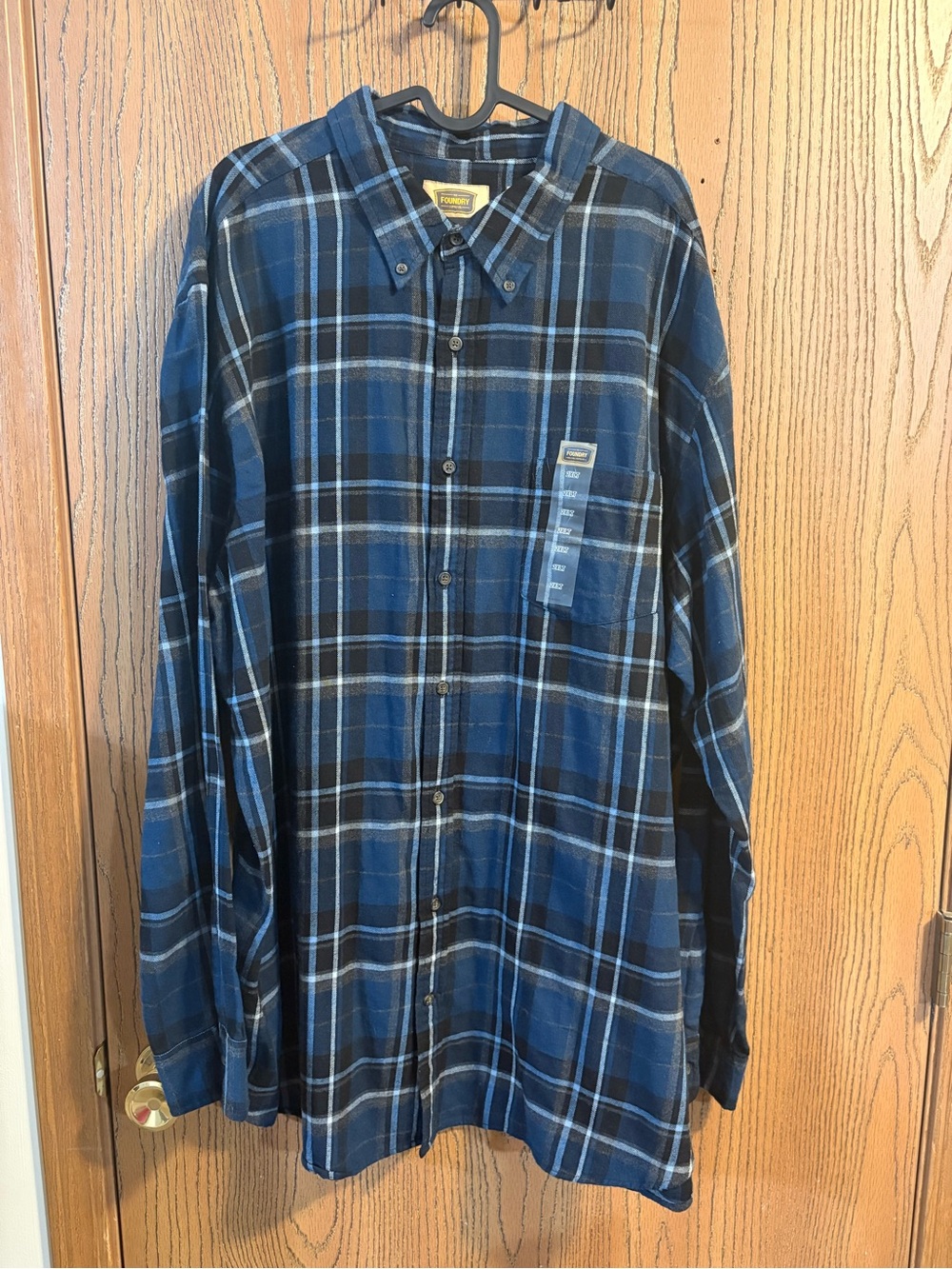 NWT The Foundry Blue Flannel